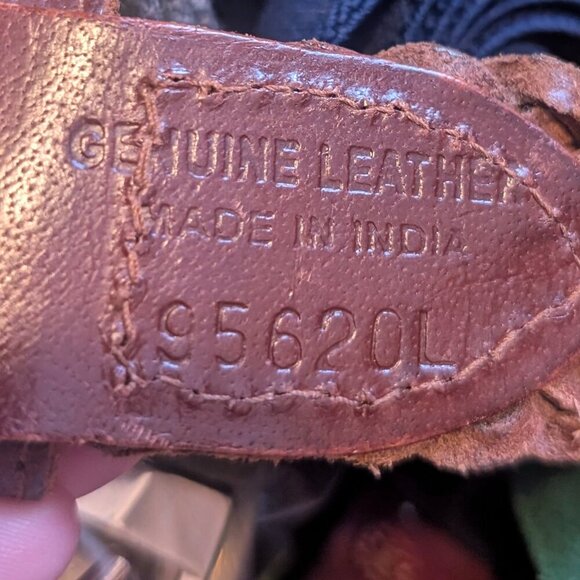 Vintage Woven Brown Leather Belt - Picture 4 of 5